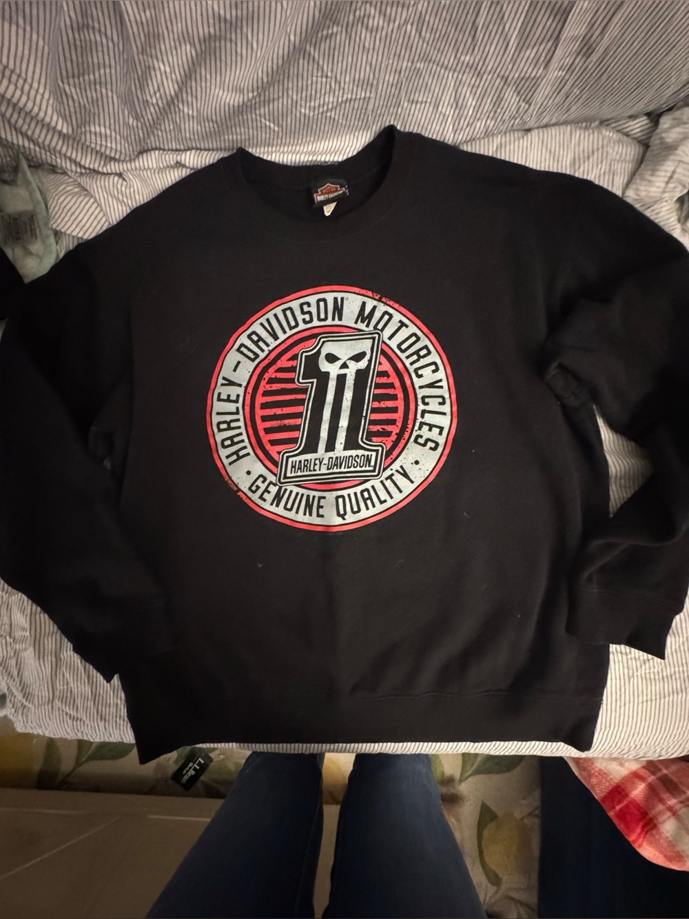 harley davidson wisconsin crewneck